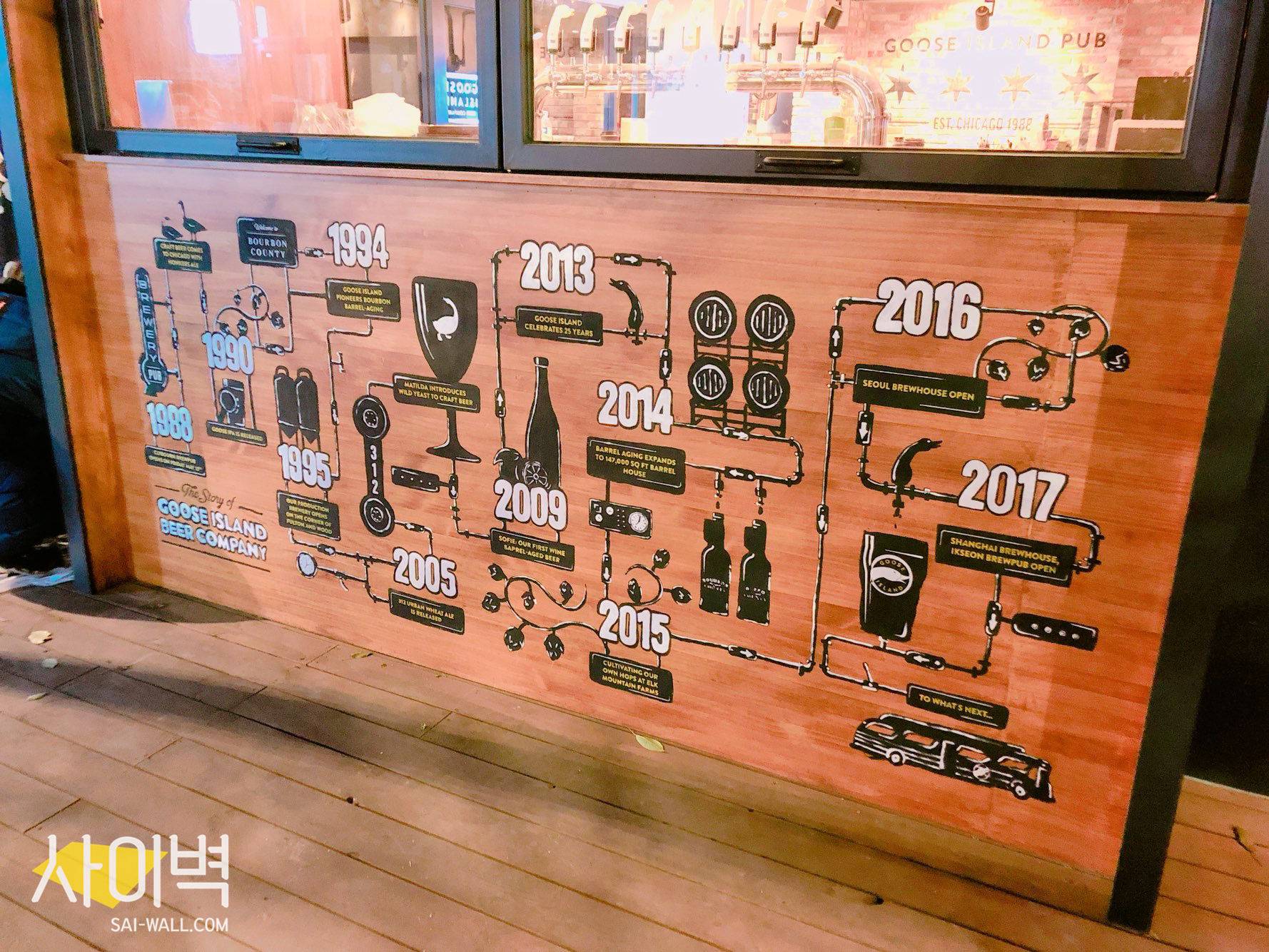 구스아일랜드 펍 인/익스테리어 벽화 시공
